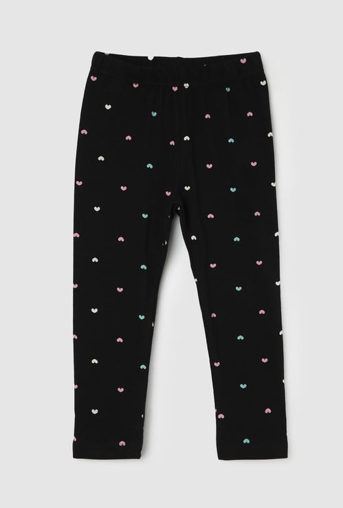 Girls Printed 3/4th Leggings