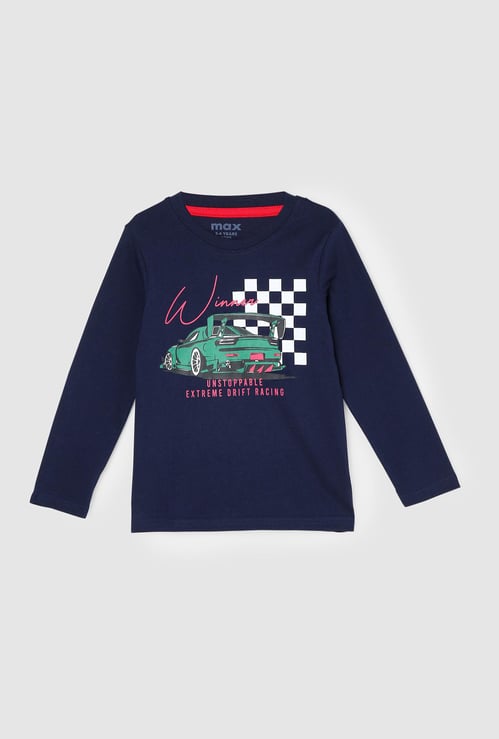 Boys Graphic Printed Crew Neck T-shirt