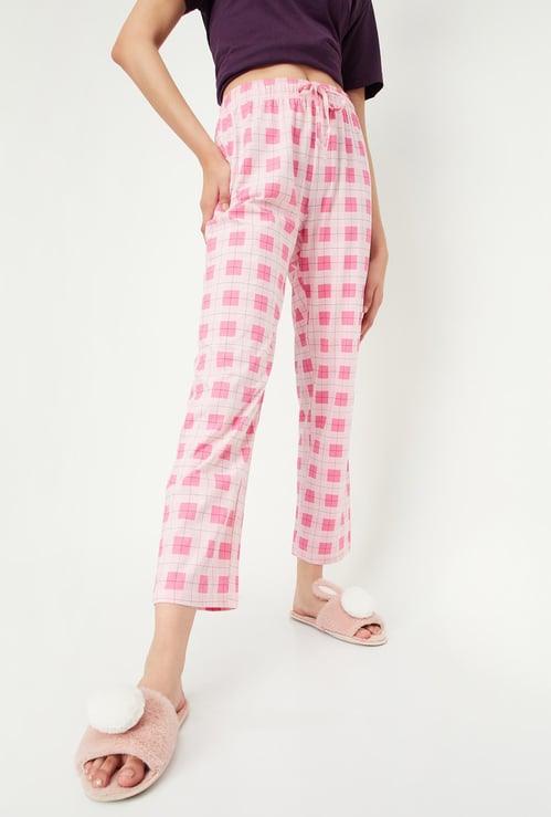 Women Checked Knit Pyjamas