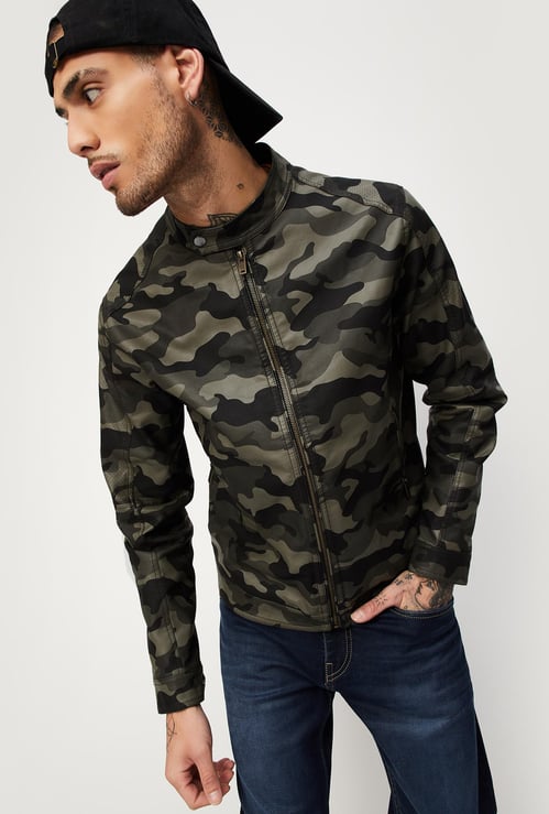 Men Camouflage Printed Jacket