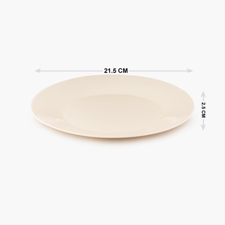 Nice And Easy Solid Dessert Plate - Ceramic - Dessert Plate - 21.5 cm x 21.5 cm x 2.5 cm - Beige