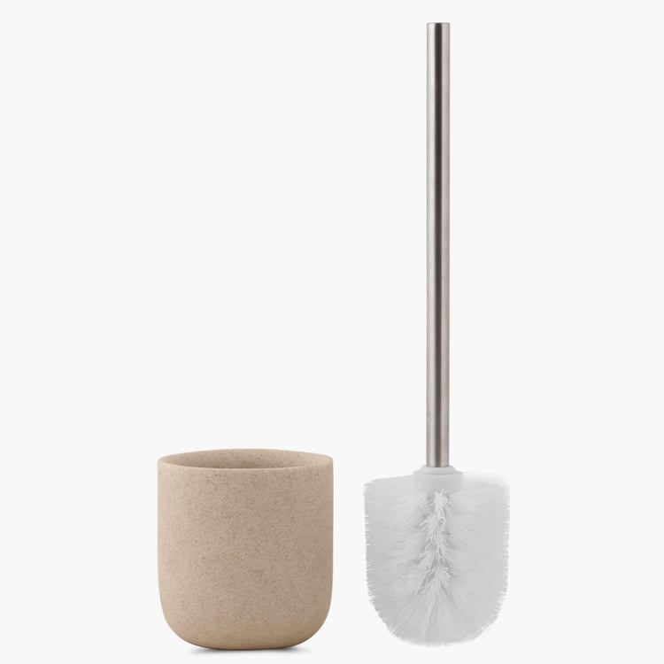 Marshmallow Toilet Brush with Polyresin Holder