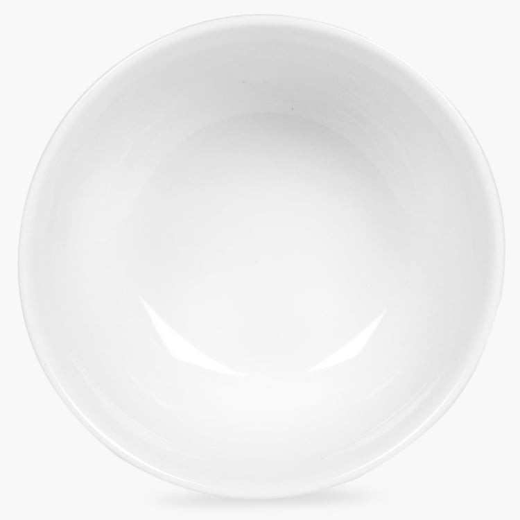 Brook Textured Serving Bowl - Ceramic - Bowl - 4.2 inch - 11 cm x 6 cm - Microwave Compatible - White