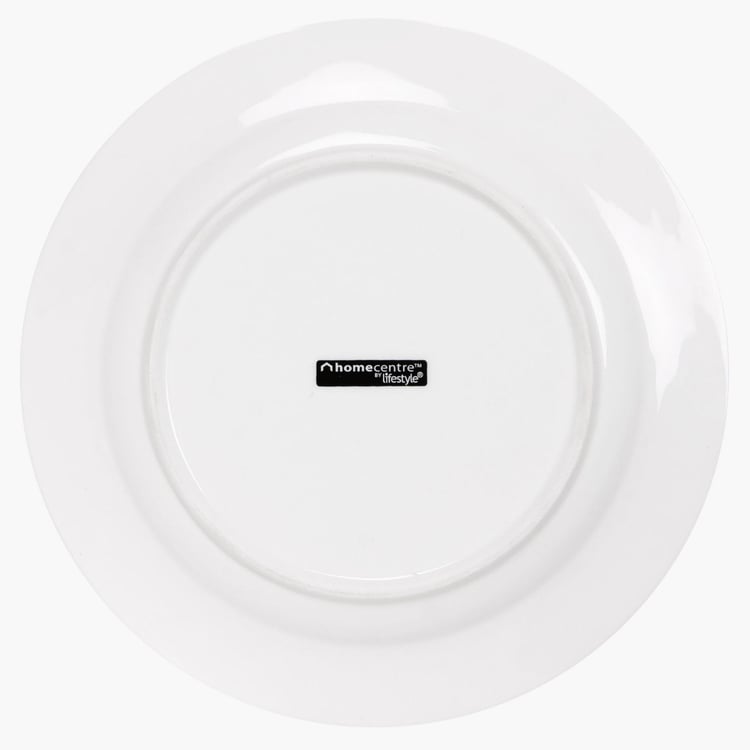 Brook Solid Dinner Plates - Ceramic - Serving Plate 20.2 cm x 2 cm -White