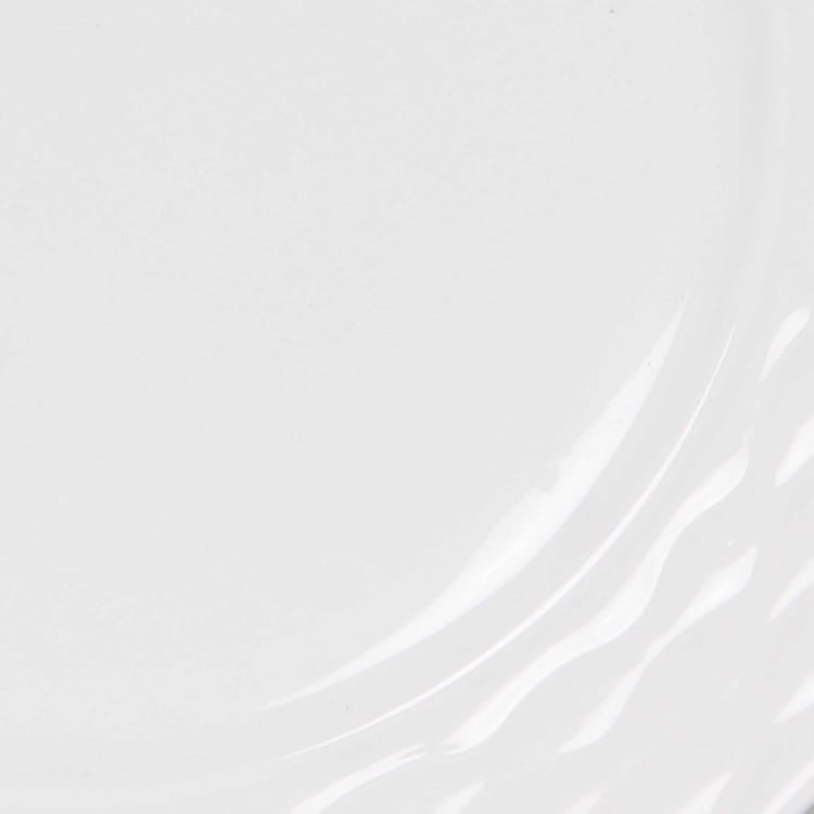 Brook Solid Dinner Plates - Ceramic - Serving Plate 20.2 cm x 2 cm -White