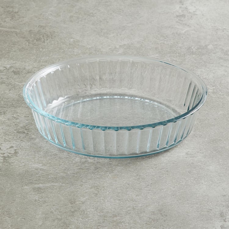 BOROSIL Microwaveble Round Fluted Dish