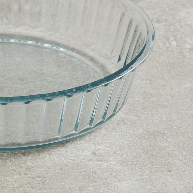 BOROSIL Microwaveble Round Fluted Dish