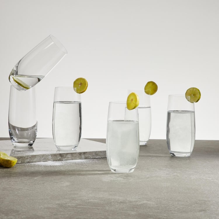BOHEMIA Crystal Club Solid Drinking Glass -Set Of 6 Pcs.