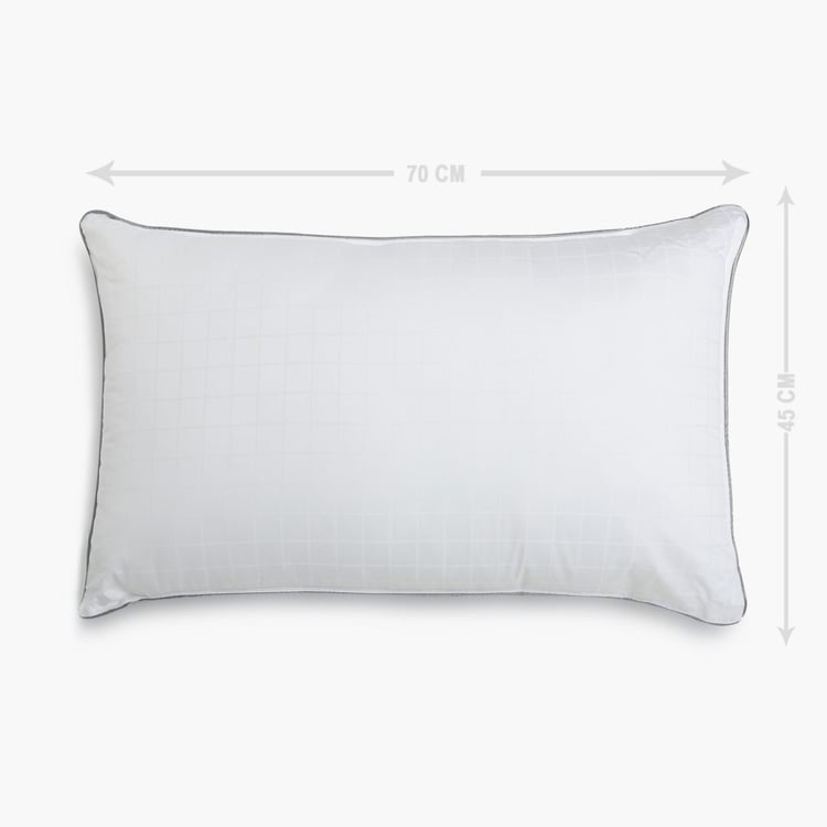 Cloud Geometric Pillow - Single Pc. - Cotton - 70 cm x 45 cm. - White 