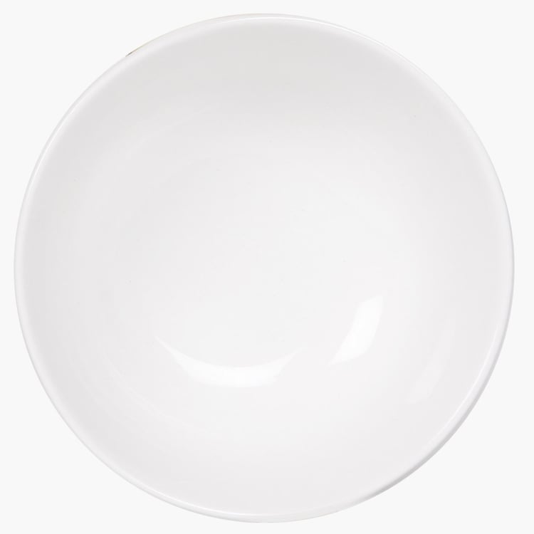 Brook Solid Serving Bowl - Ceramic - Serving Bowl - 9 cm x 3.5 cm - Microwave Compatible - White