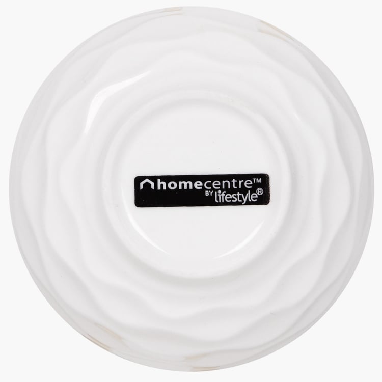 Brook Solid Serving Bowl - Ceramic - Serving Bowl - 9 cm x 3.5 cm - Microwave Compatible - White