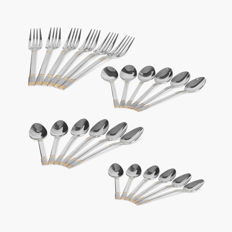 FNS Celebration Stainless Steel Cutlery Set-Set Of 24 Pcs.