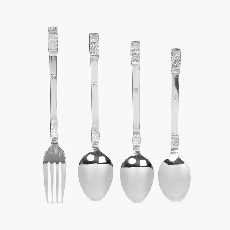 FNS Celebration Stainless Steel Cutlery Set-Set Of 24 Pcs.