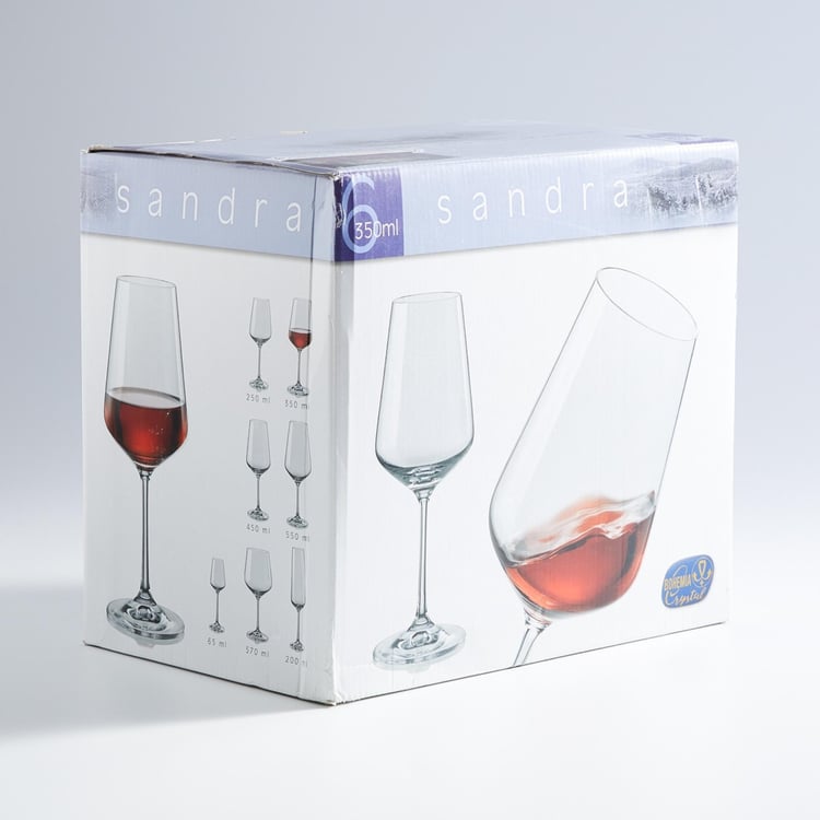 BOHEMIA CRYSTAL Sandra Round Wine Glass-Set Of 6 Pcs.