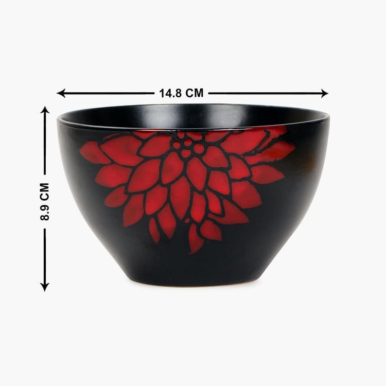 Cadenza Dahlia Stoneware Printed Cereal Bowl