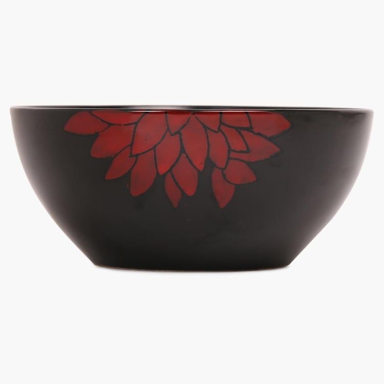 Cadenza Dahlia Stoneware Floral Serving Bowl