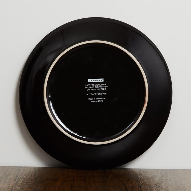 Petunia Printed Dinner Plates - Stoneware - Plate - 27 cm x 3 cm Beige