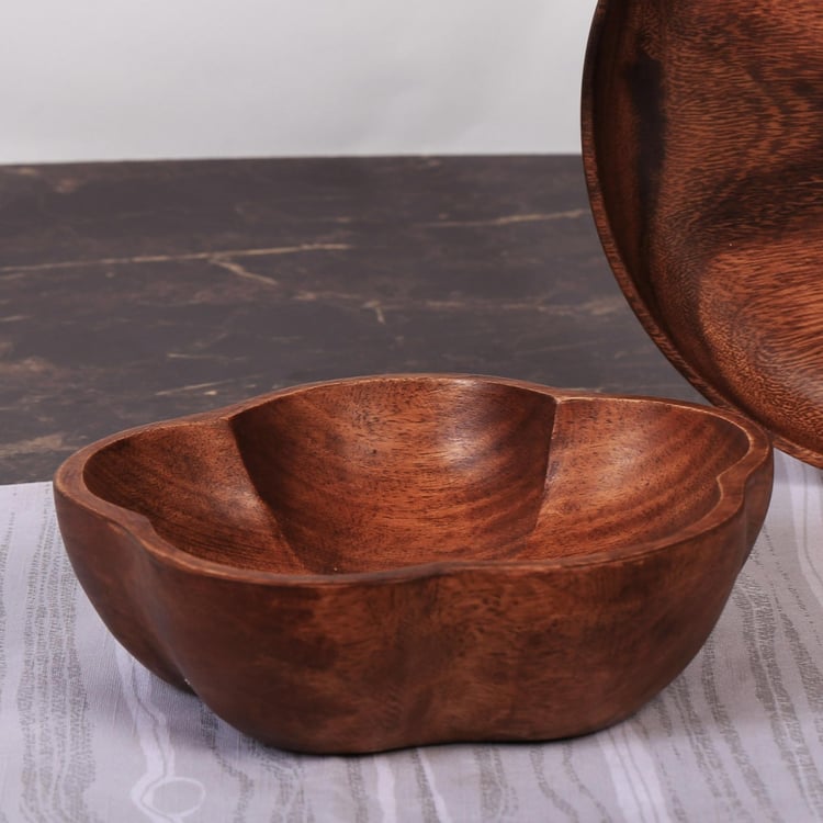 Cinerea Wooden Flower Shaped Bowl