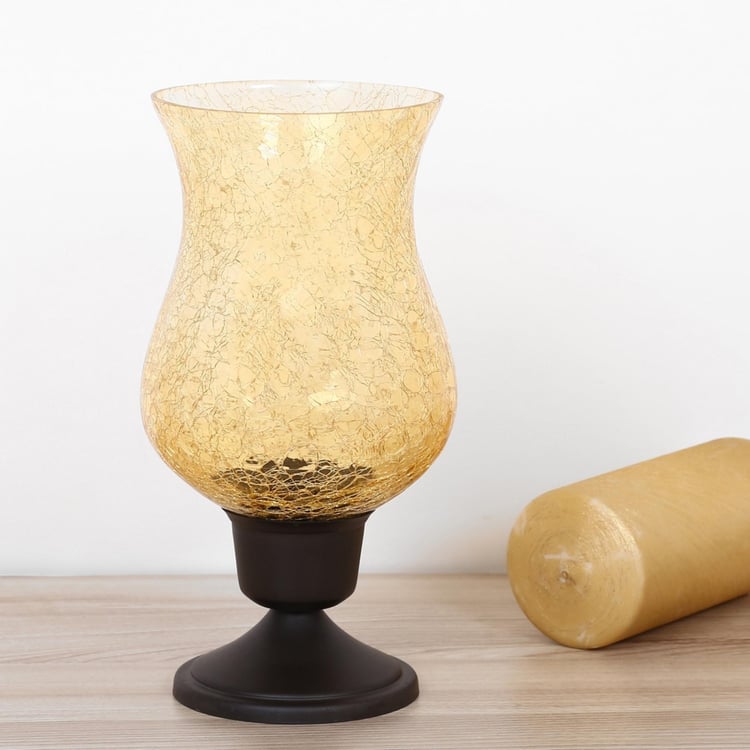 Crackle Hurricane Candle Holder