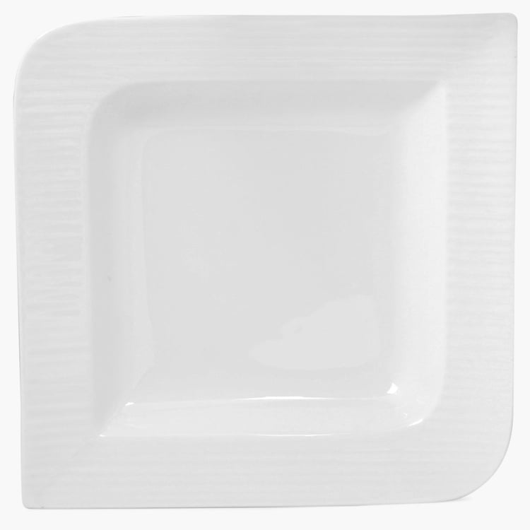 Marshmallow Porcelain Square Soup Plate - 22.2cm