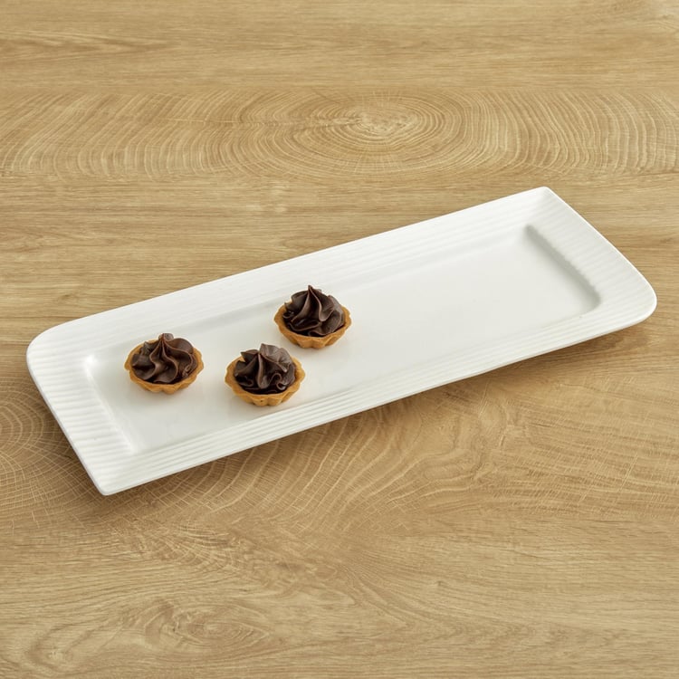 Marshmallow Porcelain Platter - 37.8x15.5cm