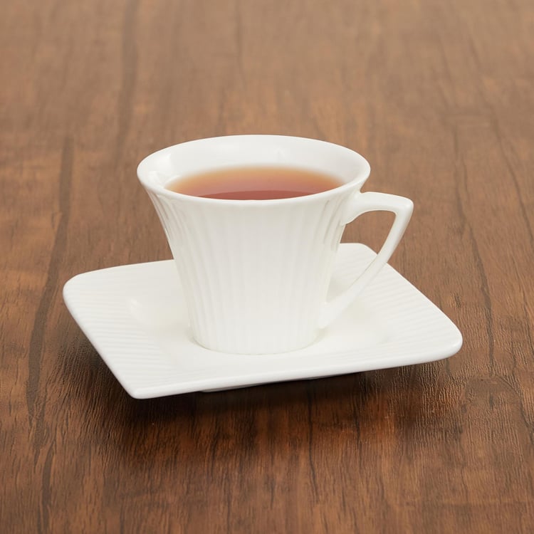 Marshmallow Porcelain Cup and Saucer Set - 80ml
