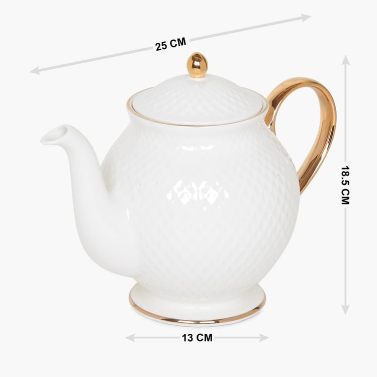 Marshmallow Ceramic Tea Pot - 1.26L