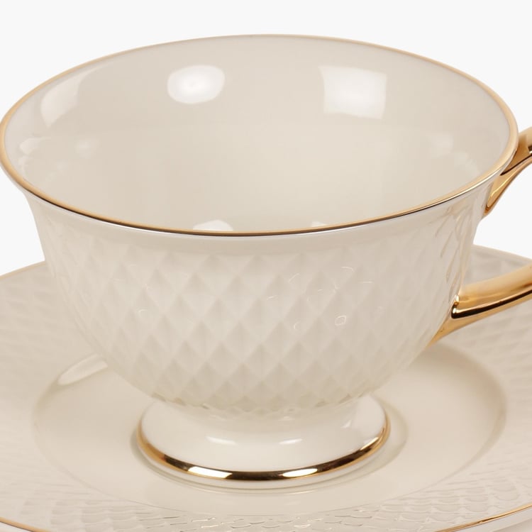 Marshmallow Ceramic Cup and Saucer - 250ml