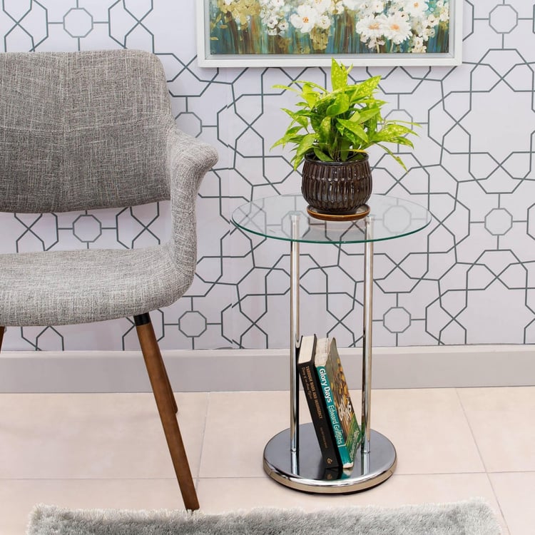 Glass Top Side Table