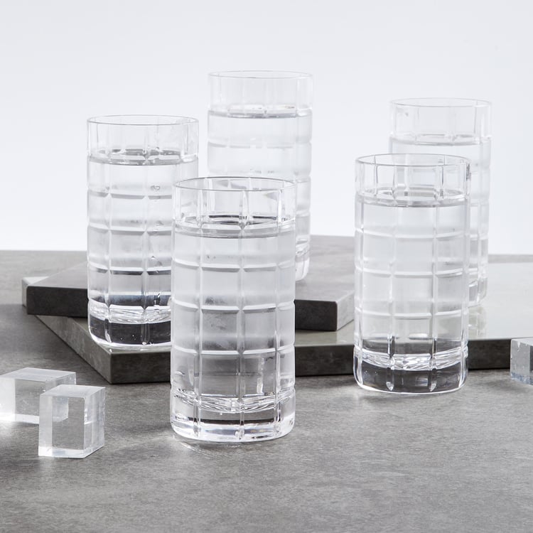 SOLITAIRE Cylinder High-Ball Glasses - Set of 6