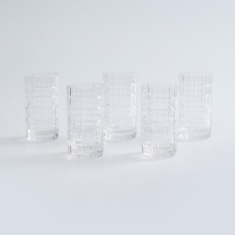SOLITAIRE Cylinder High-Ball Glasses - Set of 6