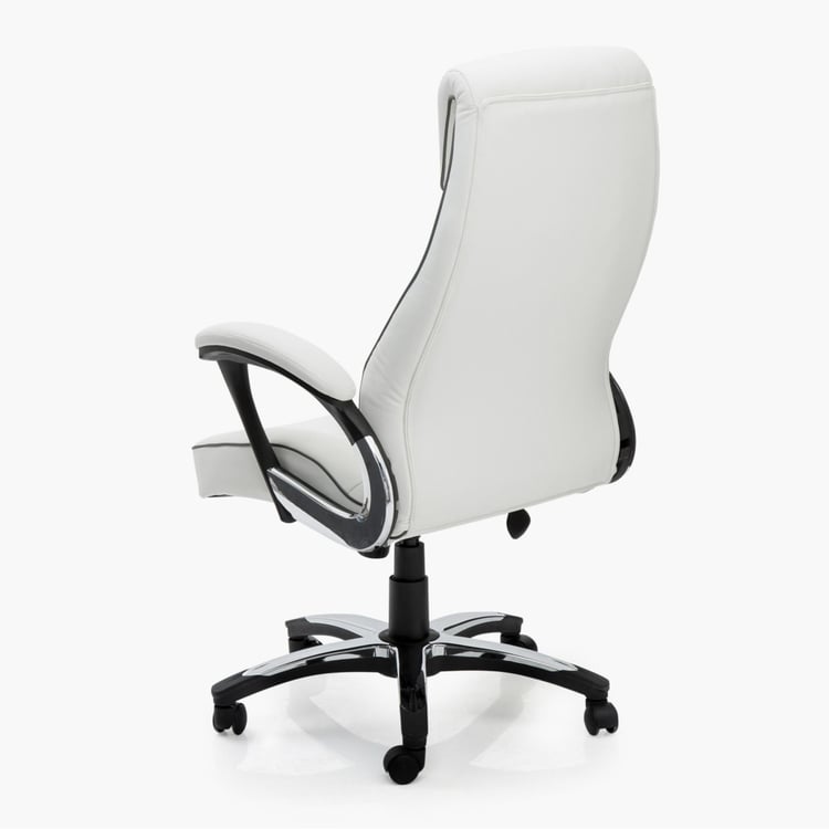 Venus Contemporary White Metal Office Chair - White