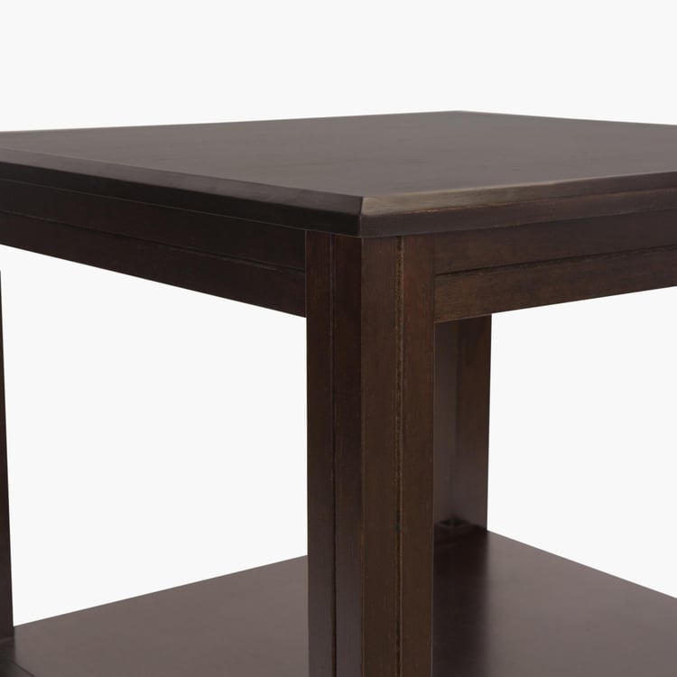 Montoya Rubber Wood End Table - Brown