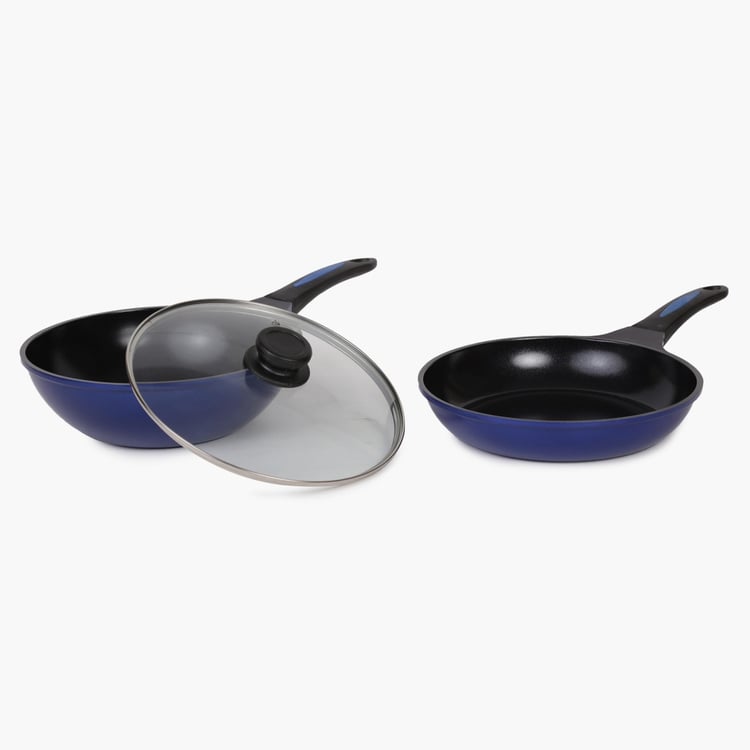 WONDERCHEF Frying Pan And Wok With Glass Lid