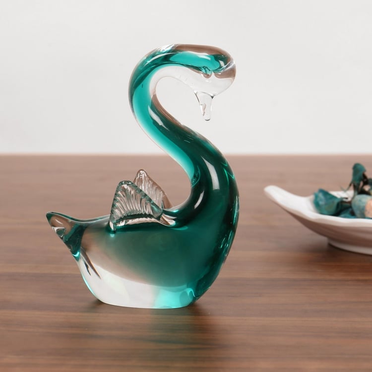 Cosmos Glass Swan Figurine