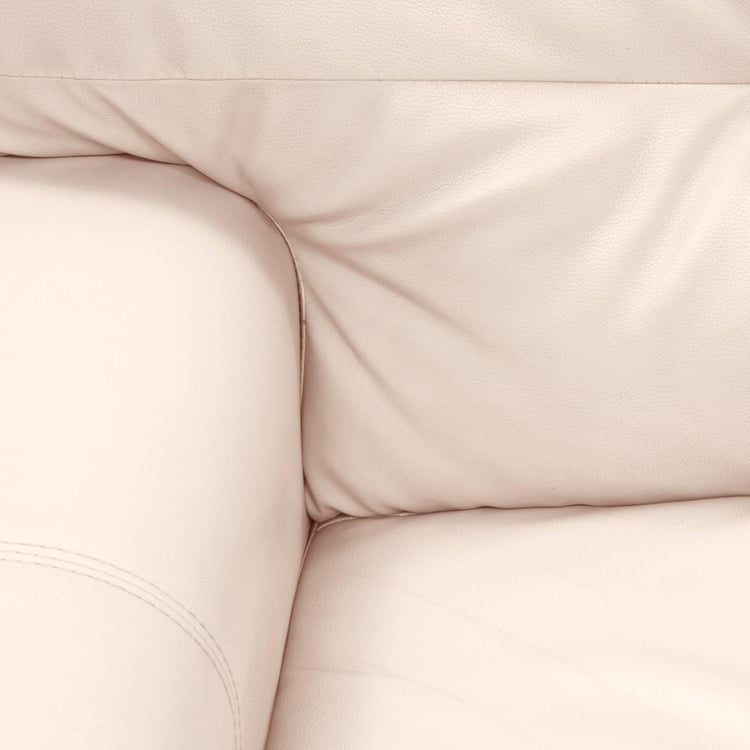 Akron Faux Leather 1-Seater Sofa - Beige