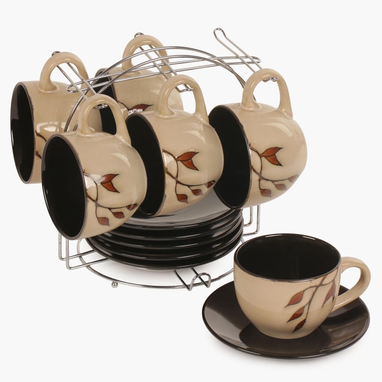 Caraway Cup And Saucer- Set Of 13 Pcs. - 220 ml