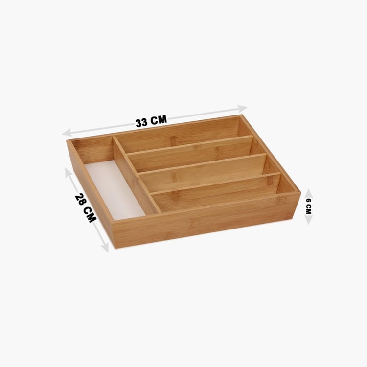 Edulis Bamboo Cutlery Organiser