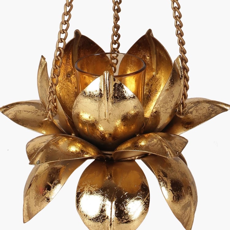Majestic Hanging Lotus Candle Holder