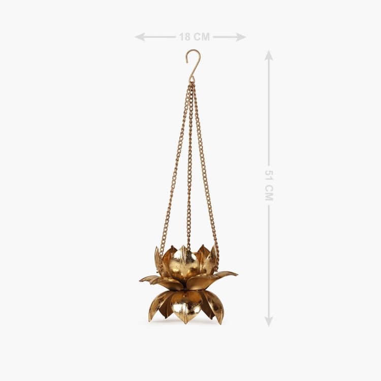 Majestic Hanging Lotus Candle Holder