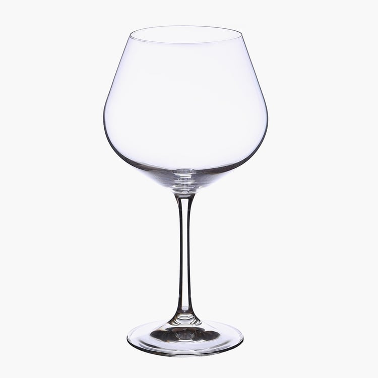 BOHEMIA CRYSTAL Viola Transparent Solid Crystal Wine Glass - 570ml - Set Of 6