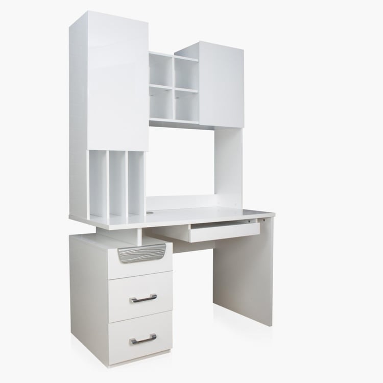 Fresno Study Table with Hutch