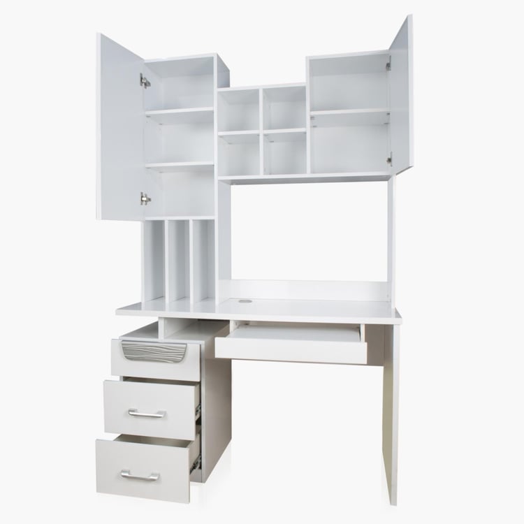 Fresno Study Table with Hutch