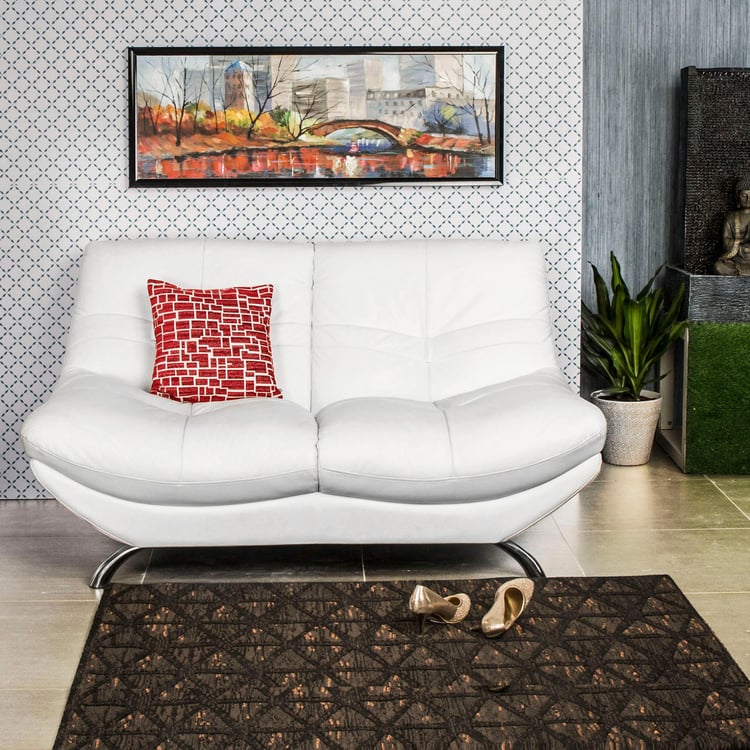 Residence Half Leather 2-Seater Sofa - White