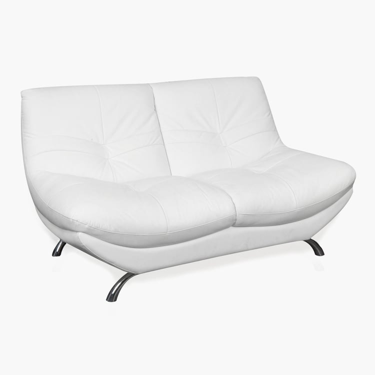 Residence Half Leather 2-Seater Sofa - White