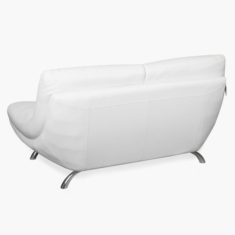 Residence Half Leather 2-Seater Sofa - White