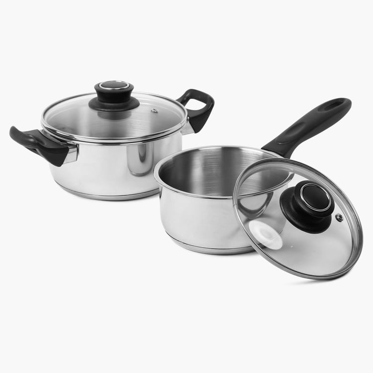 Buy Georgia Stainless Steel Cookware Set- 4 Pcs. from Home Centre at ...