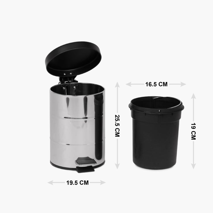 Thurstan Stainless Steel Dustbin - 3 litre