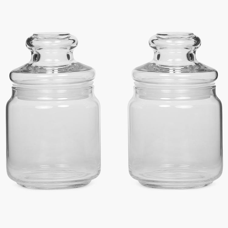 OCEAN Set of 2 Glass Pop Jars - 500ml