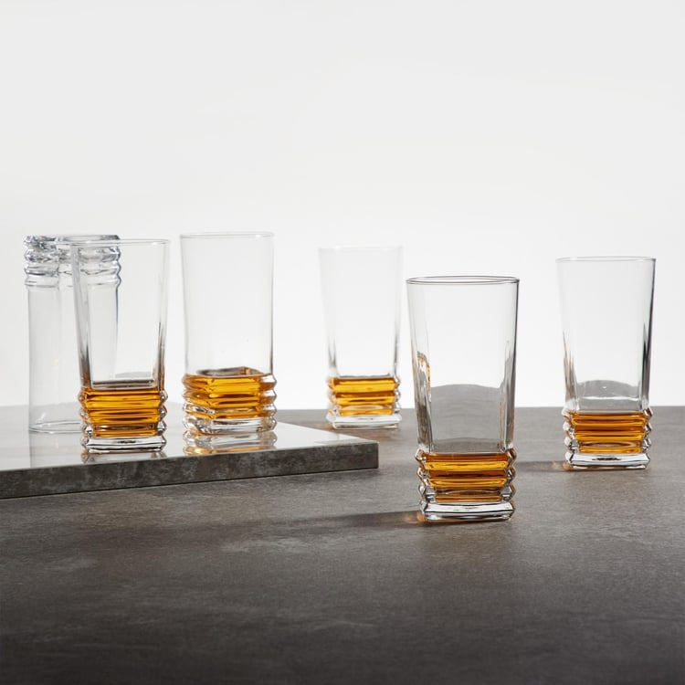 LYRA GLASSWARE Lyra Round Elegan Long Drink Glass-Set Of 6 Pcs.